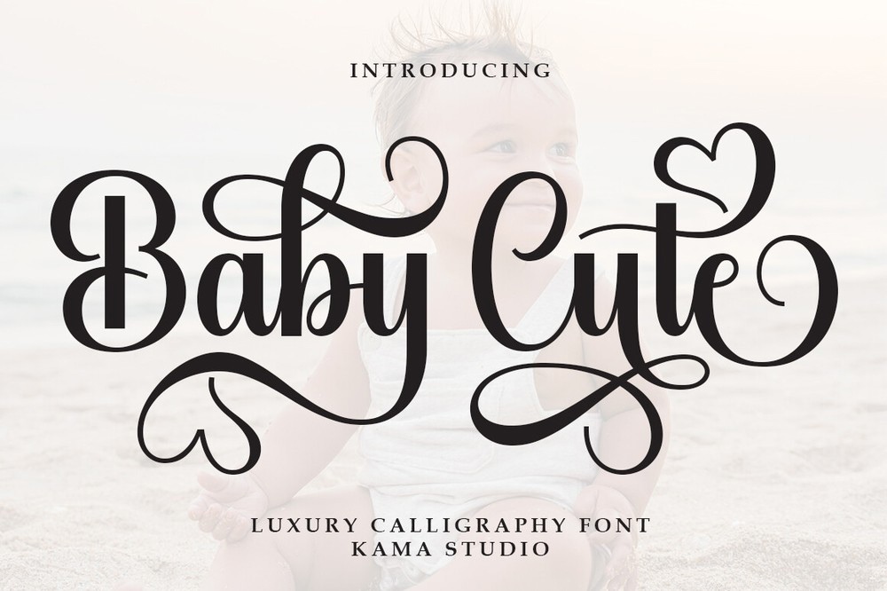 Пример шрифта Baby Cute