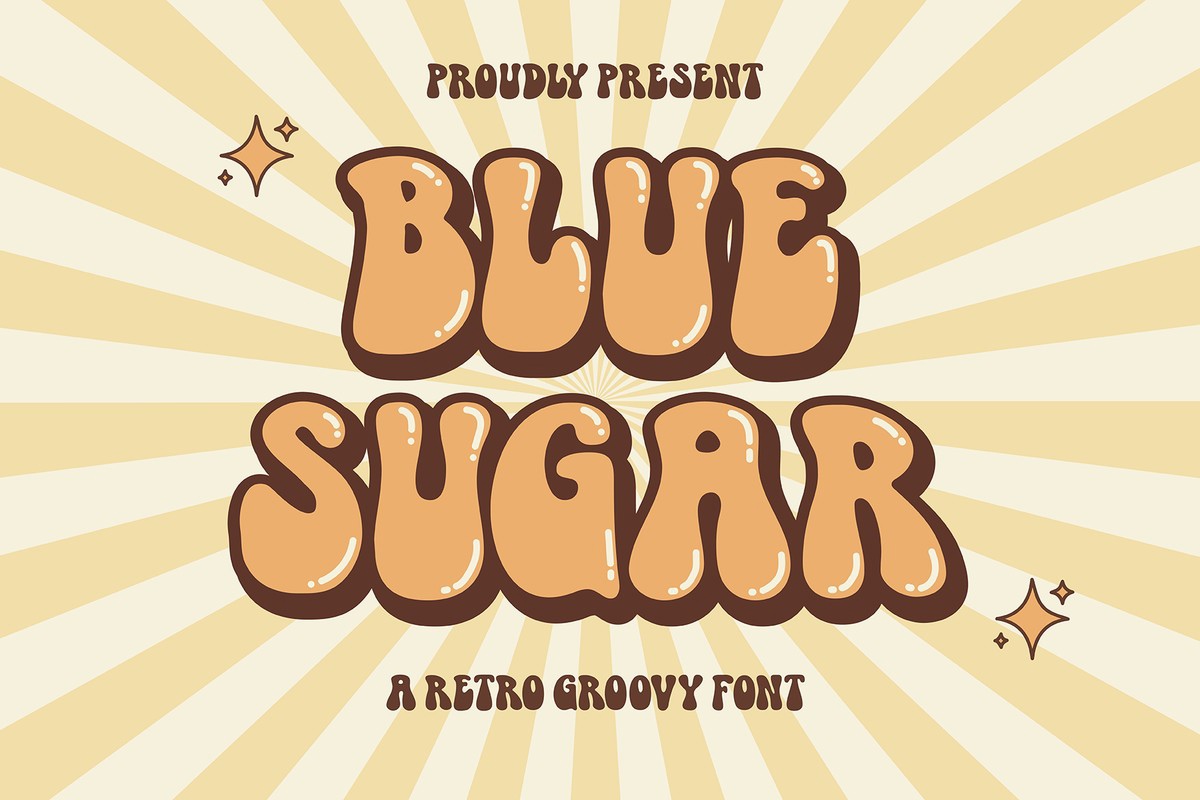 Пример шрифта Blue Sugar Groovy