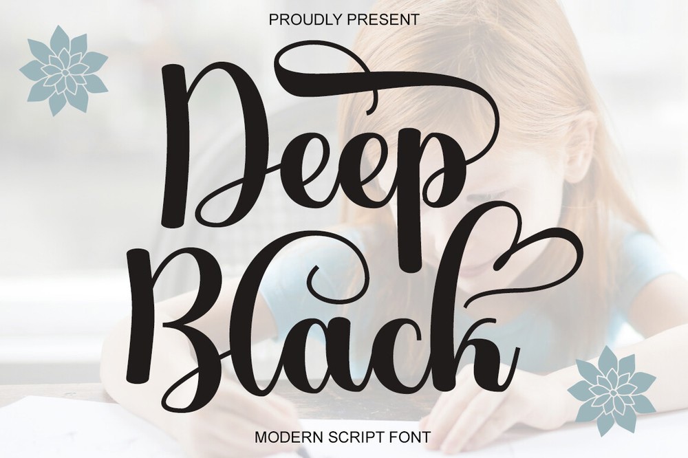 Пример шрифта Deep Black