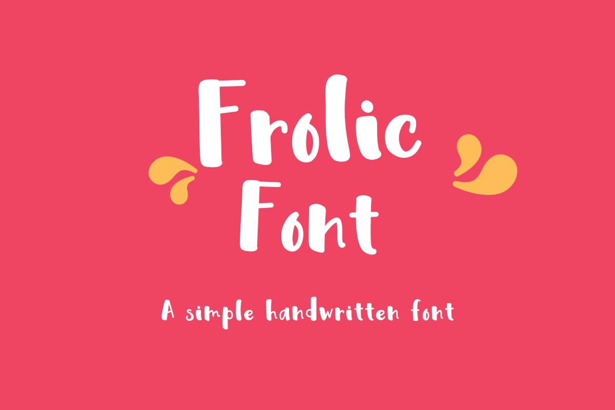 Пример шрифта Frolic Regular