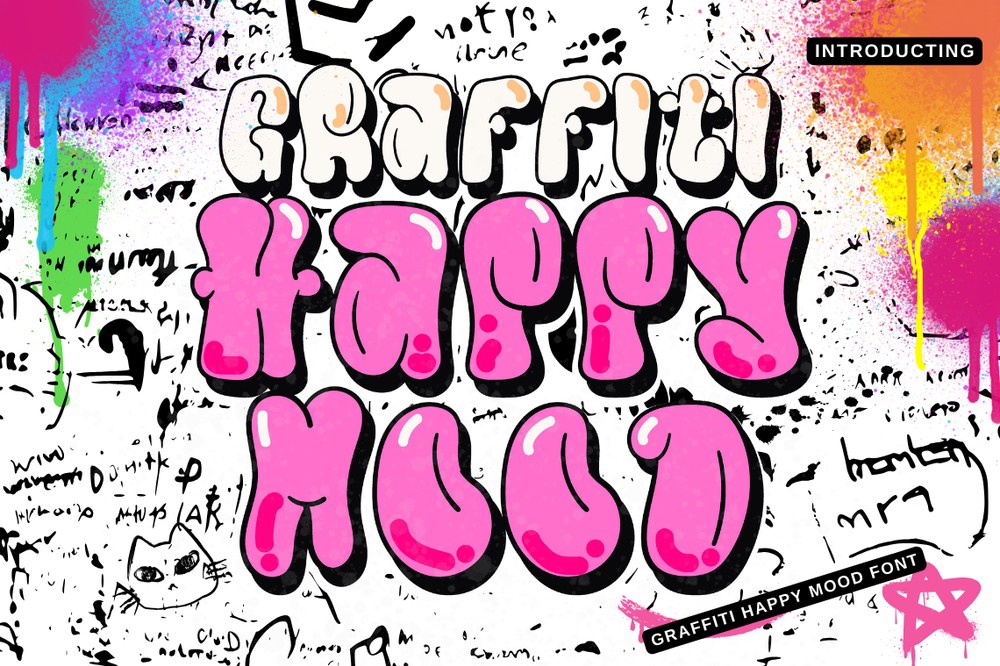 Пример шрифта Graffiti Happy Mood