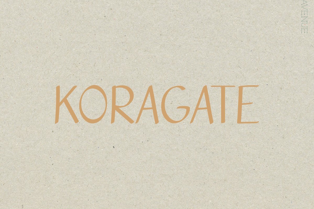 Пример шрифта Koragate