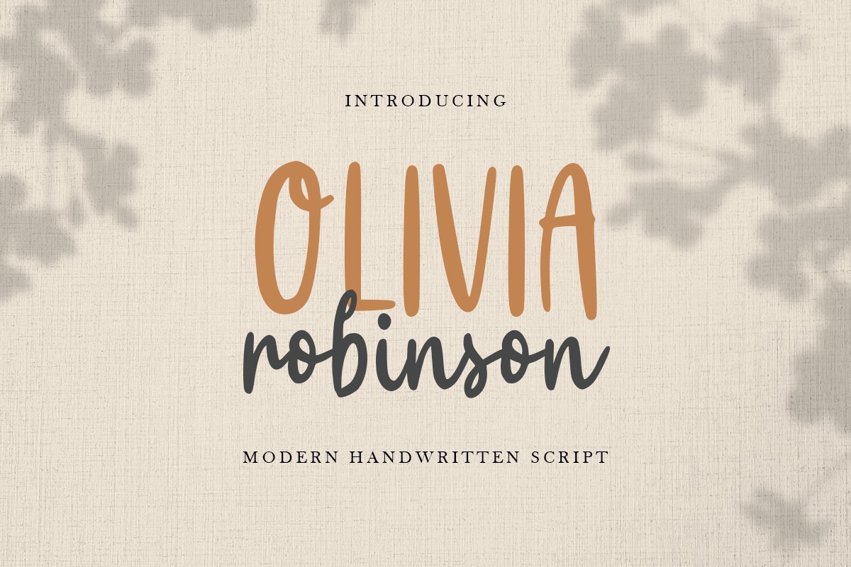 Пример шрифта Olivia Robinson Regular