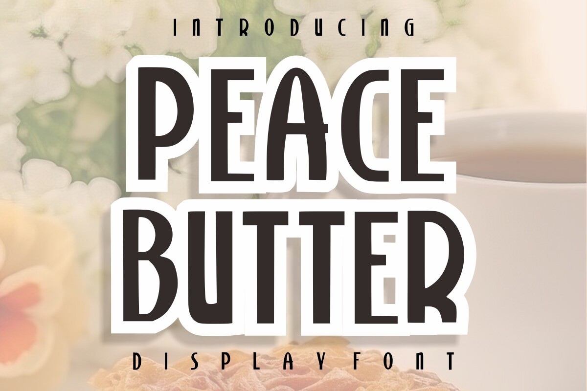 Пример шрифта Peace Butter