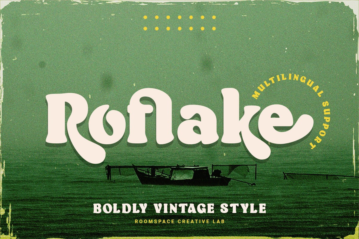 Пример шрифта Roflake Regular