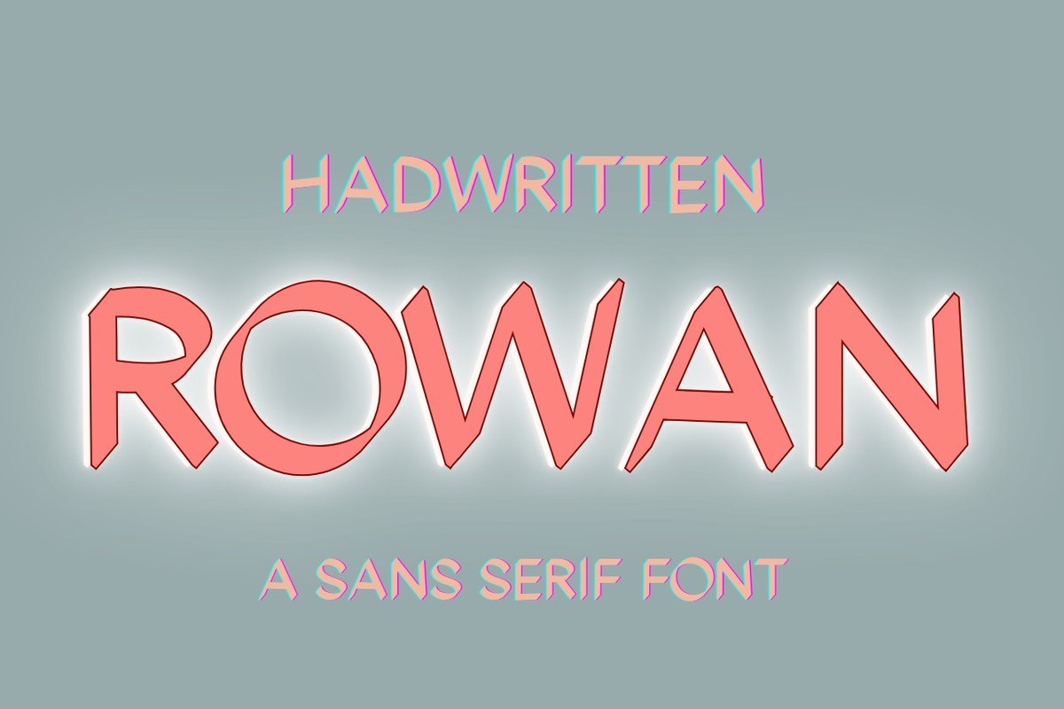 Пример шрифта Rowan