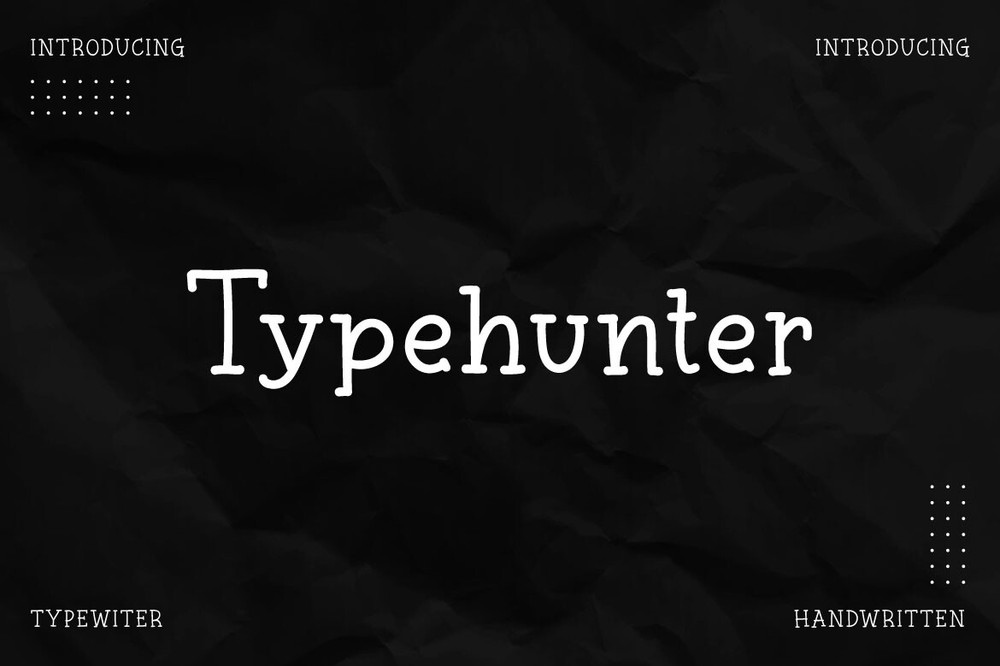 Пример шрифта Typehunter