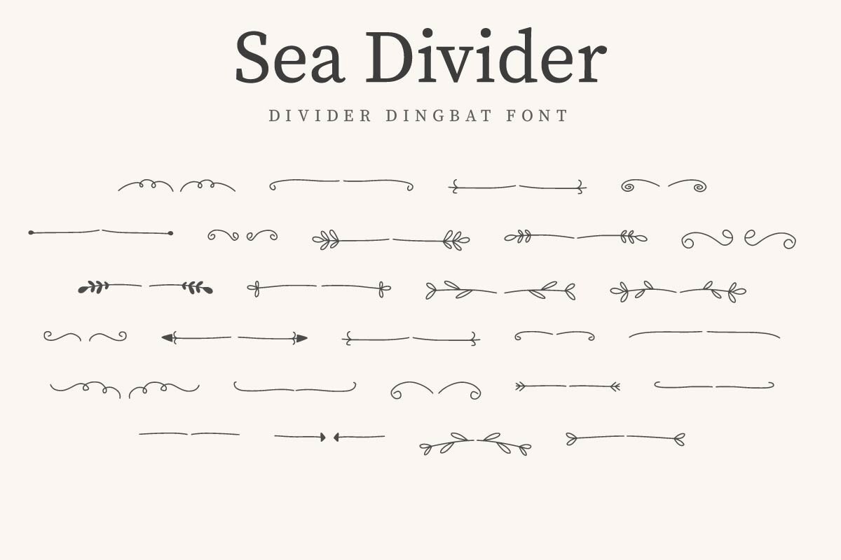 Пример шрифта Sea Divider Regular