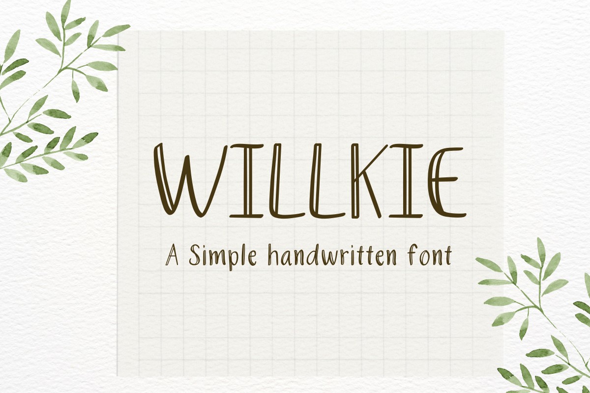Пример шрифта Willkie