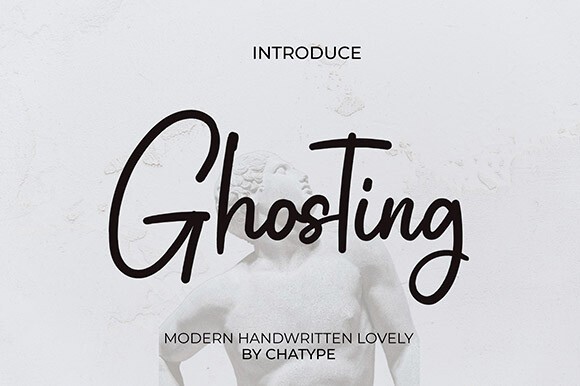 Пример шрифта Ghosting