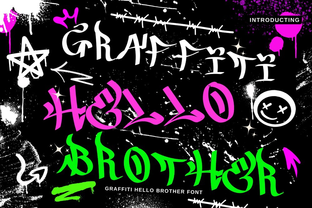 Пример шрифта Graffiti Hello Brother Regular