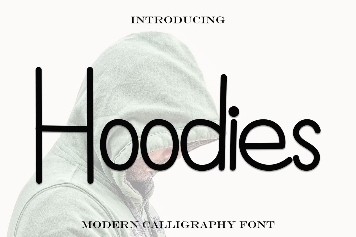 Пример шрифта Hoodies