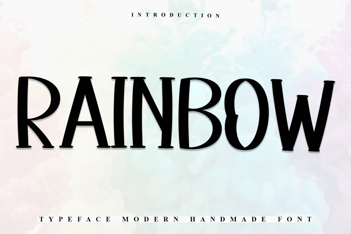 Пример шрифта Rainbow