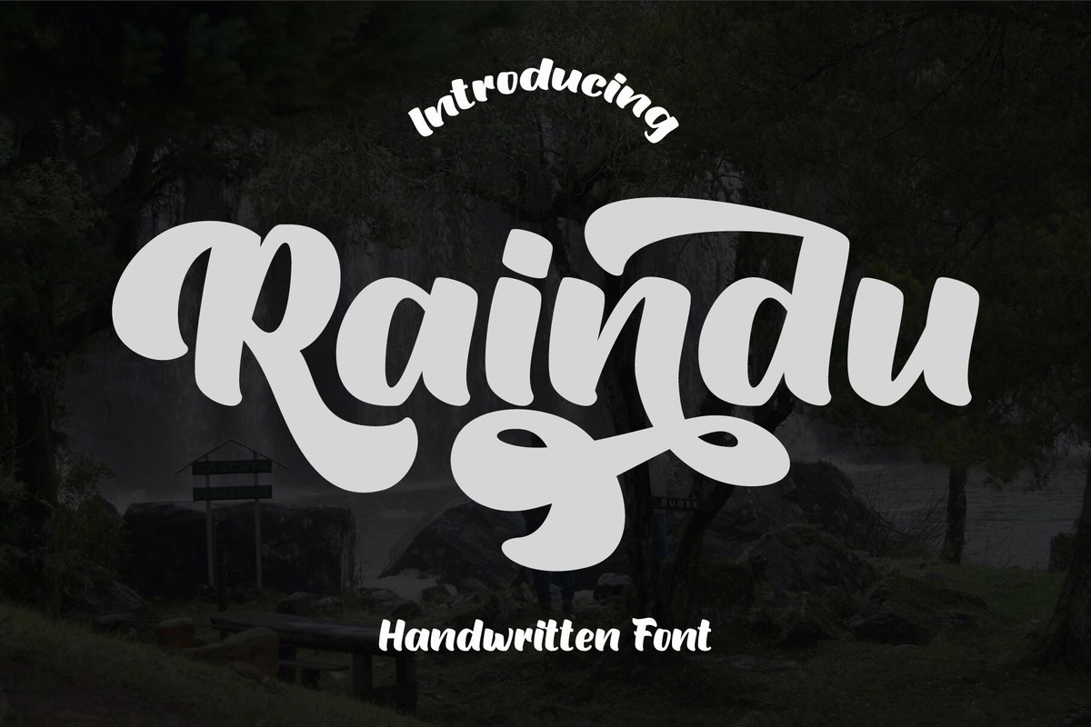 Пример шрифта Raindu Regular