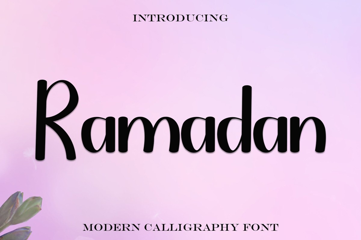 Пример шрифта Ramadan
