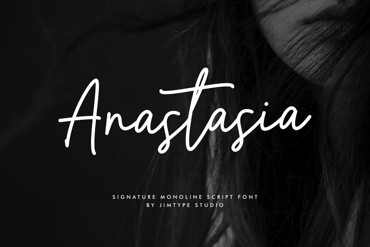 Пример шрифта Anastasia Script Regular