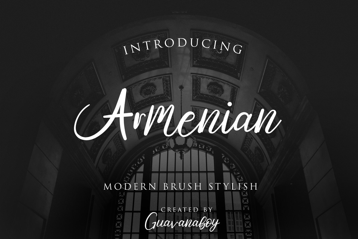 Пример шрифта Armenian