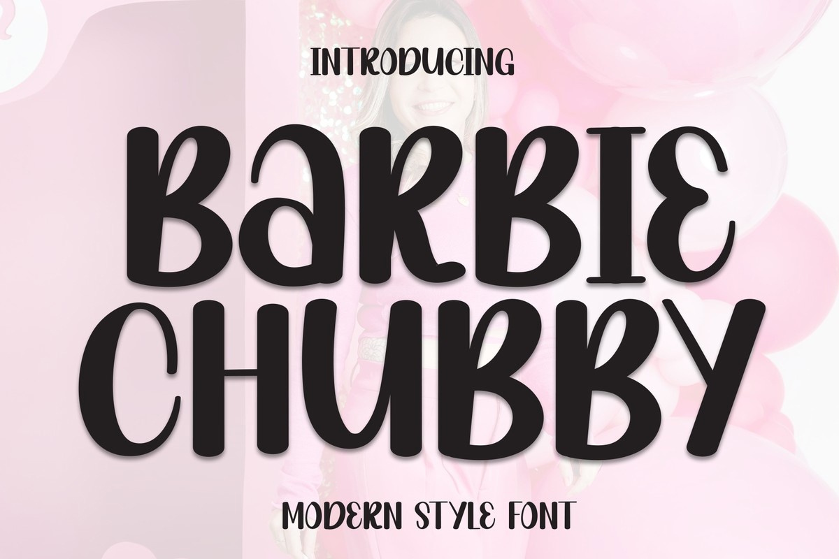 Пример шрифта Barbie Chubby