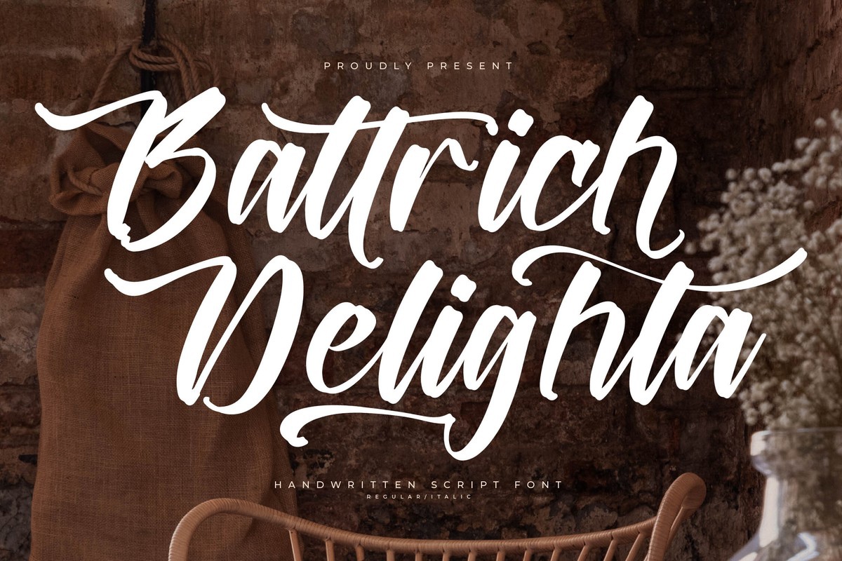 Пример шрифта Battrich Delighta