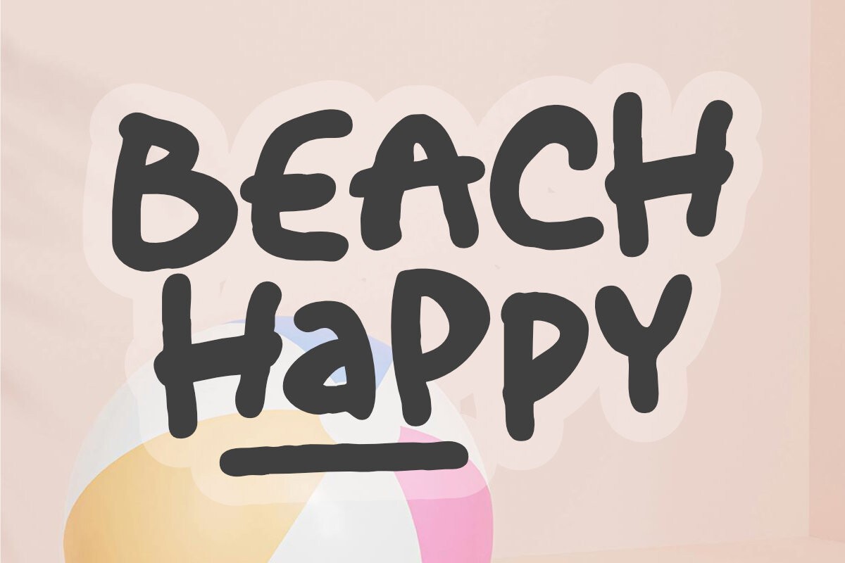 Пример шрифта Beach Happy