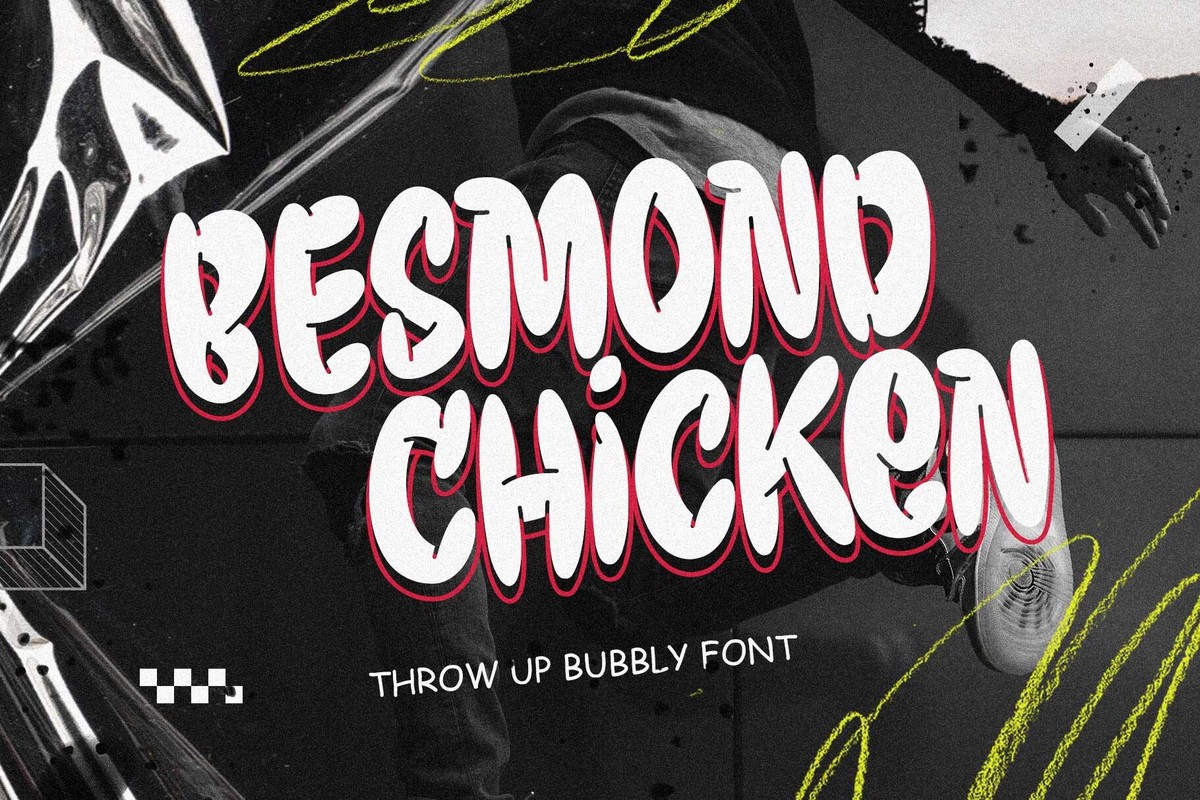 Пример шрифта Besmond Chicken Regular