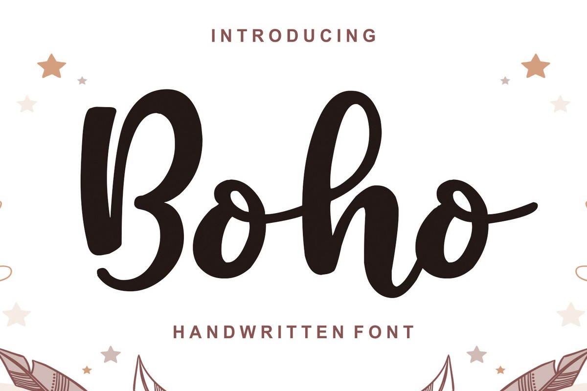 Пример шрифта Boho Regular