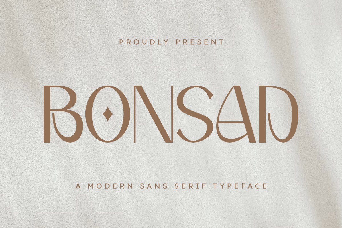 Пример шрифта Bonsad Regular