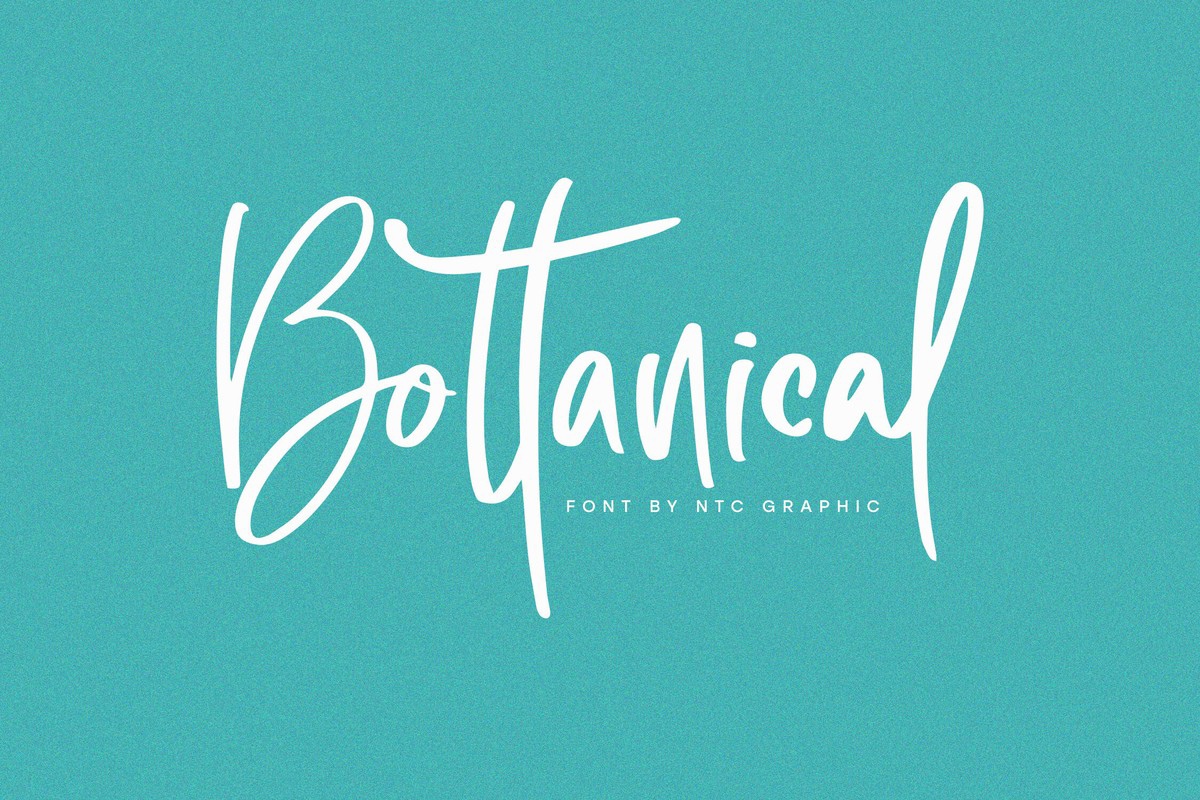Пример шрифта Bottanical