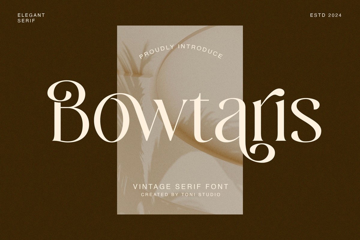 Пример шрифта Bowtaris