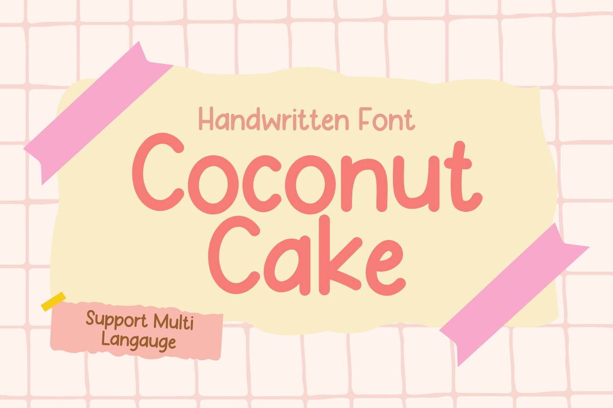 Пример шрифта Coconut Cake