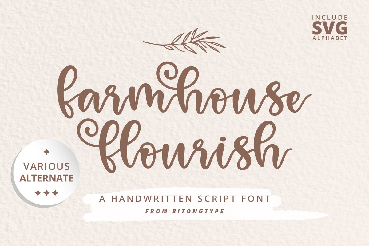 Пример шрифта Farmhouse Flourish