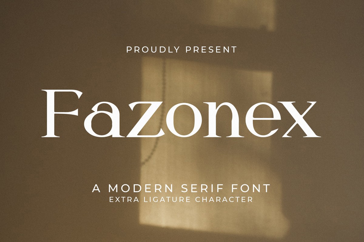 Пример шрифта Fazonex