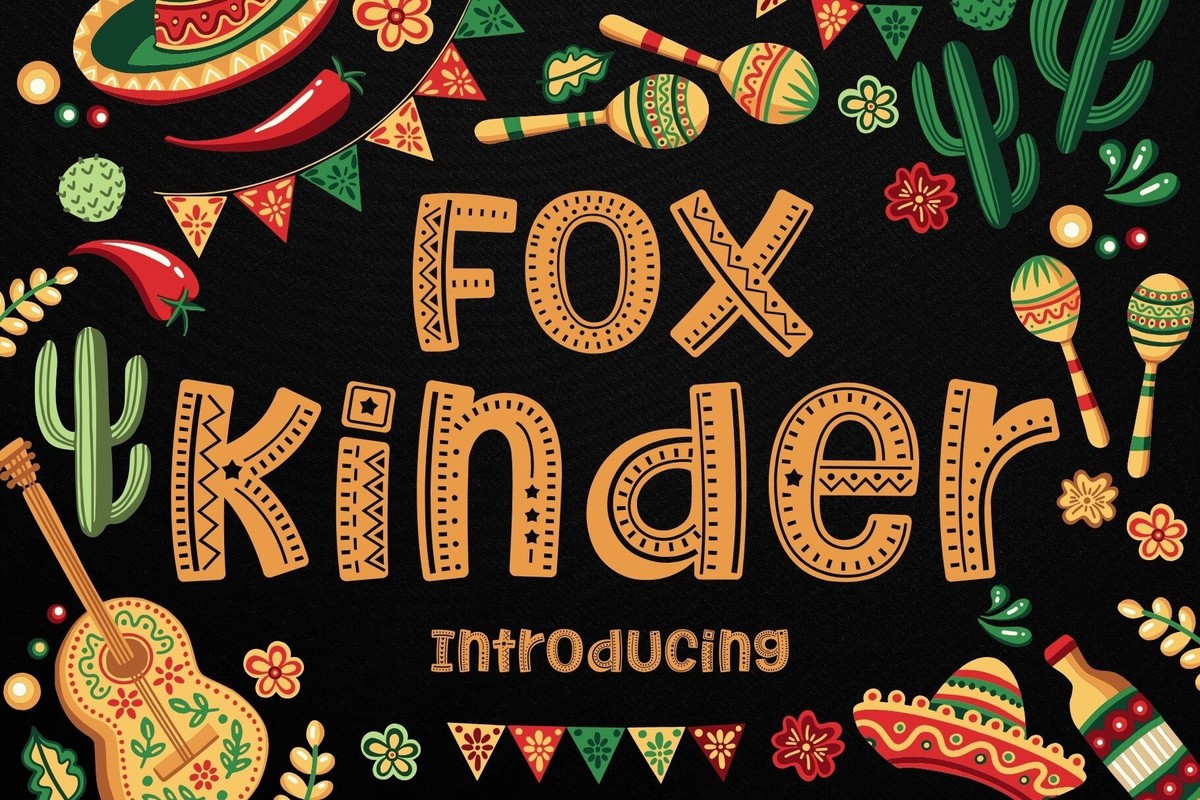 Пример шрифта Fox Kinder