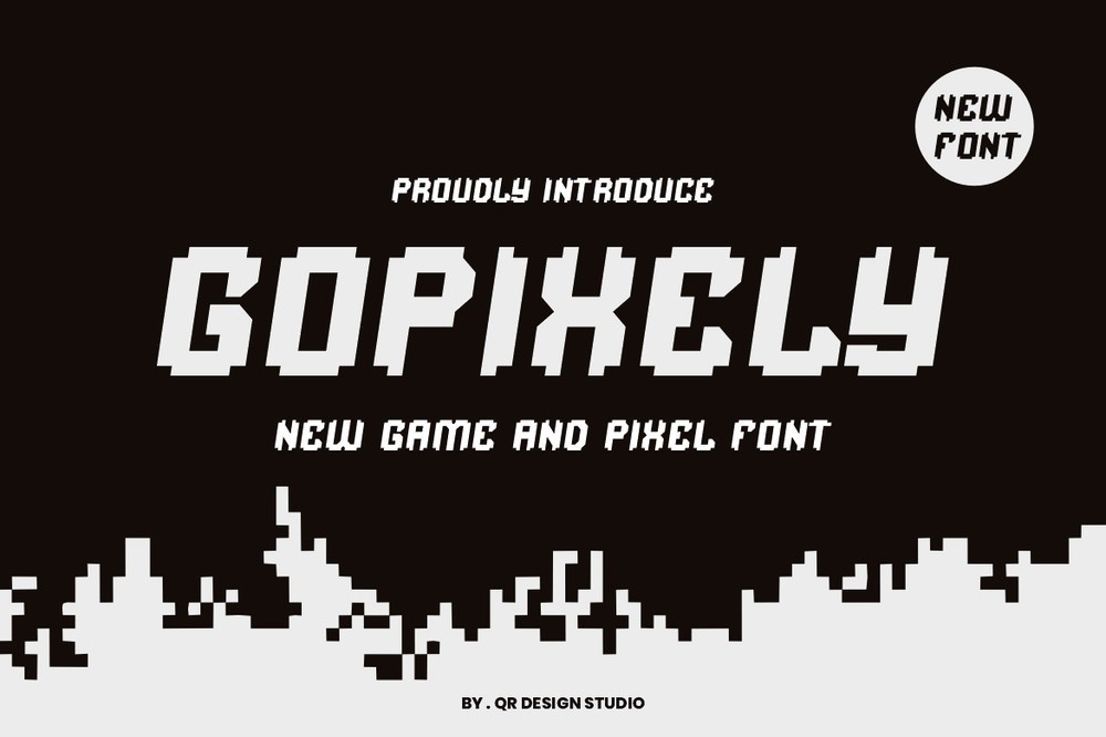 Пример шрифта Gopixely