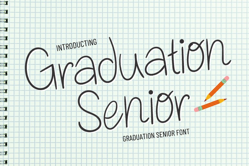 Пример шрифта Graduation Senior