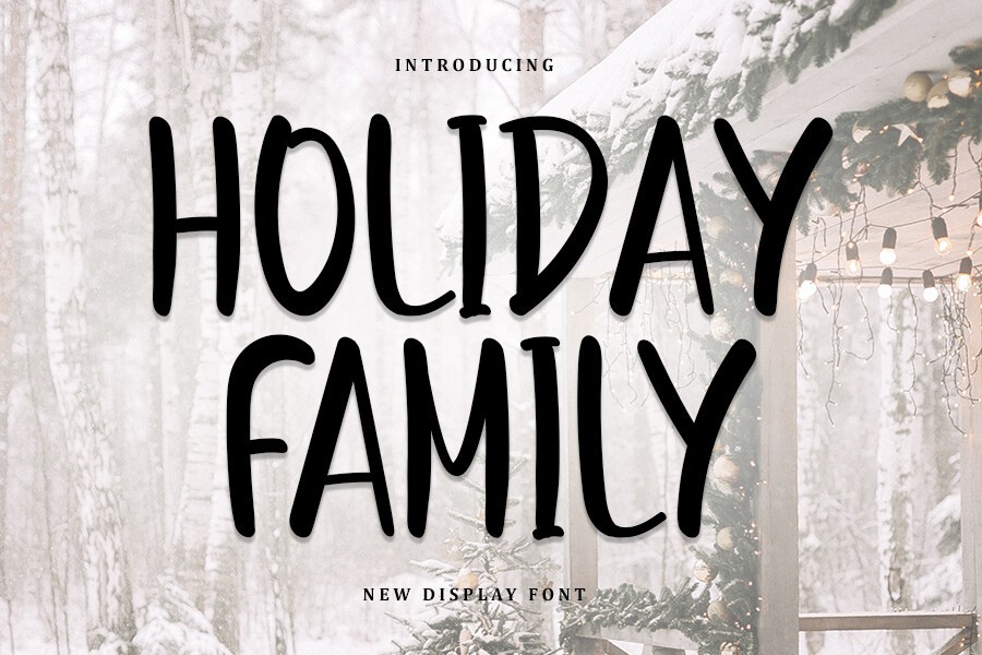 Пример шрифта Holiday Family Regular