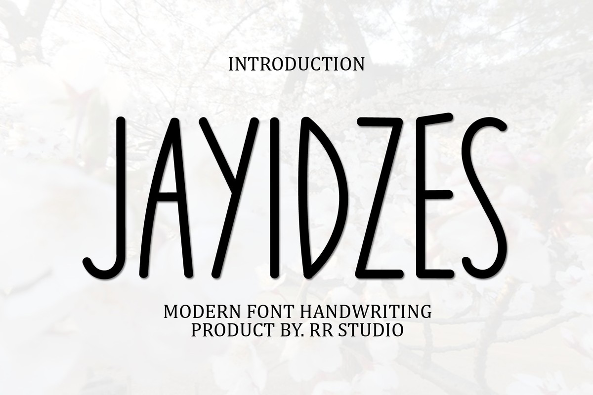 Пример шрифта Jayidzes