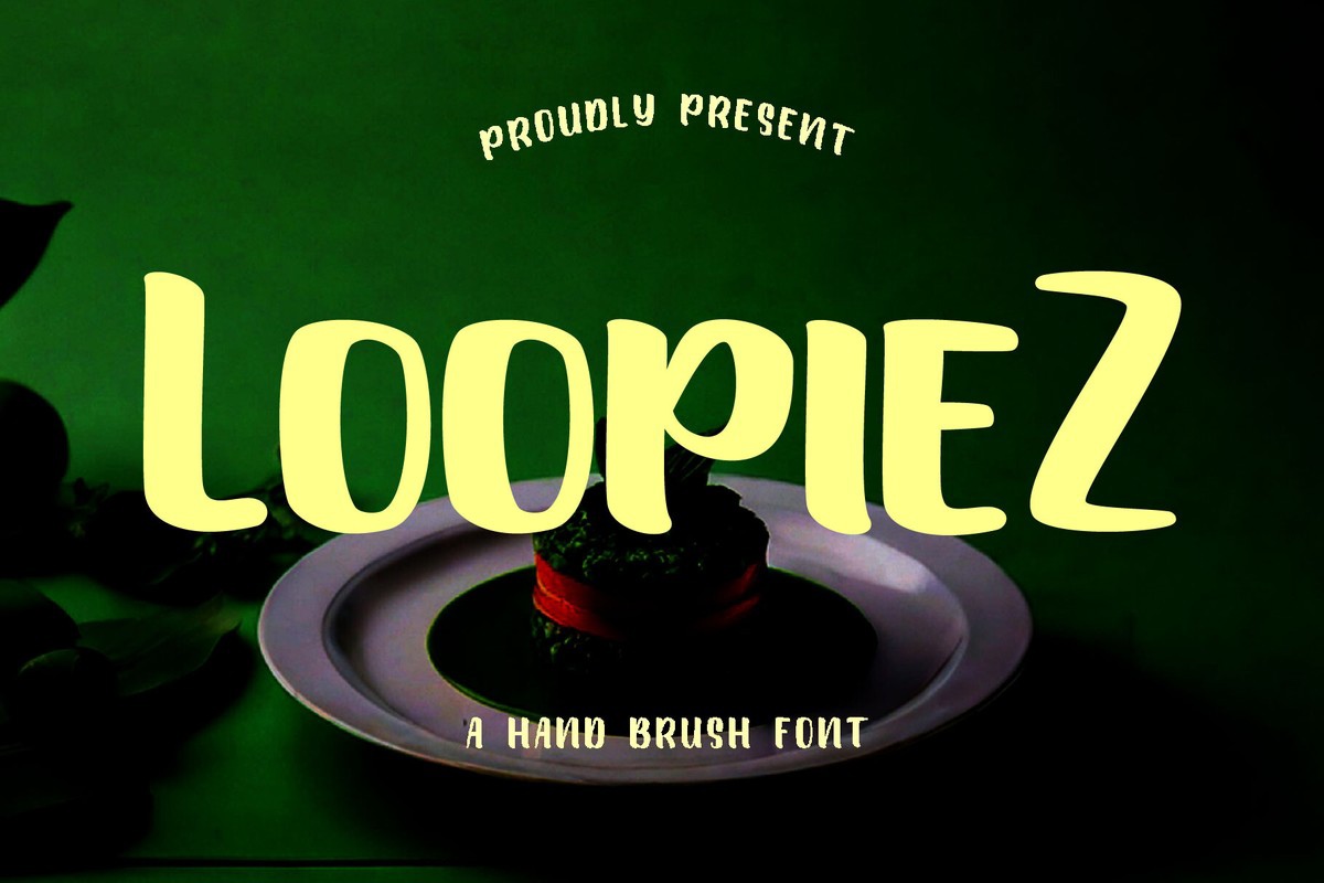 Пример шрифта Loopiez Regular