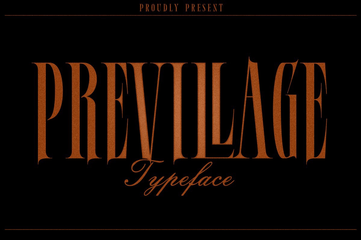 Пример шрифта Previllage