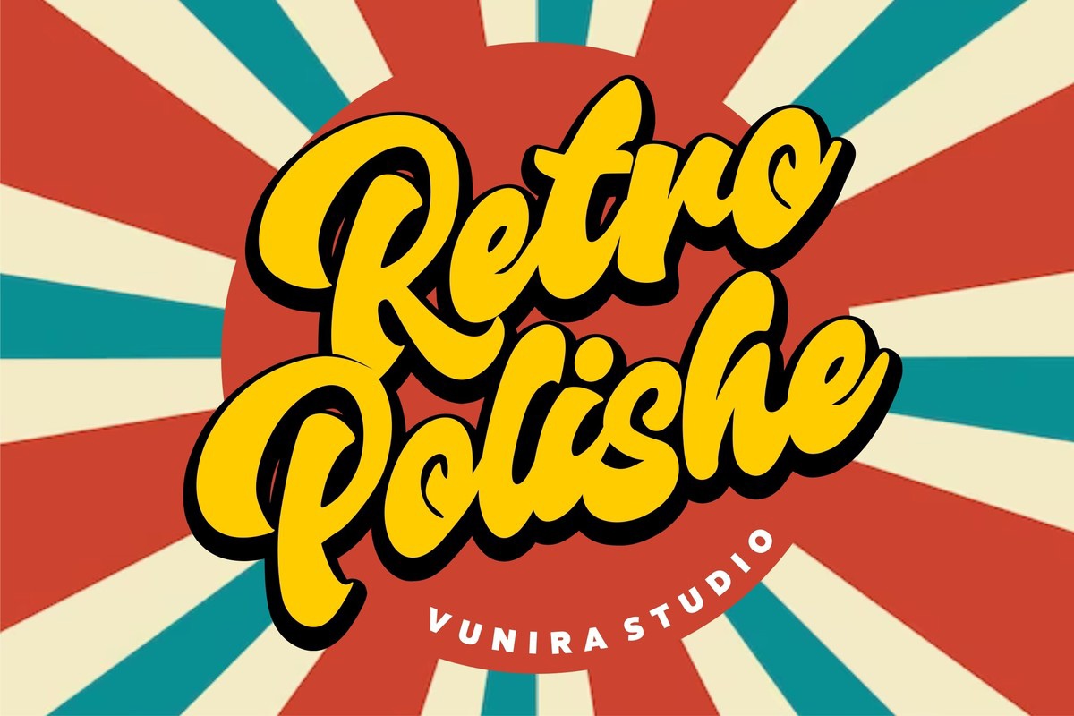 Пример шрифта Retro Polishe