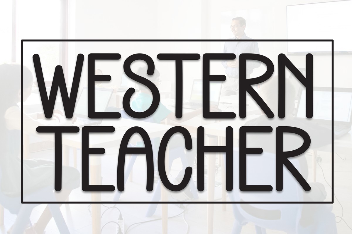 Пример шрифта Western Teacher