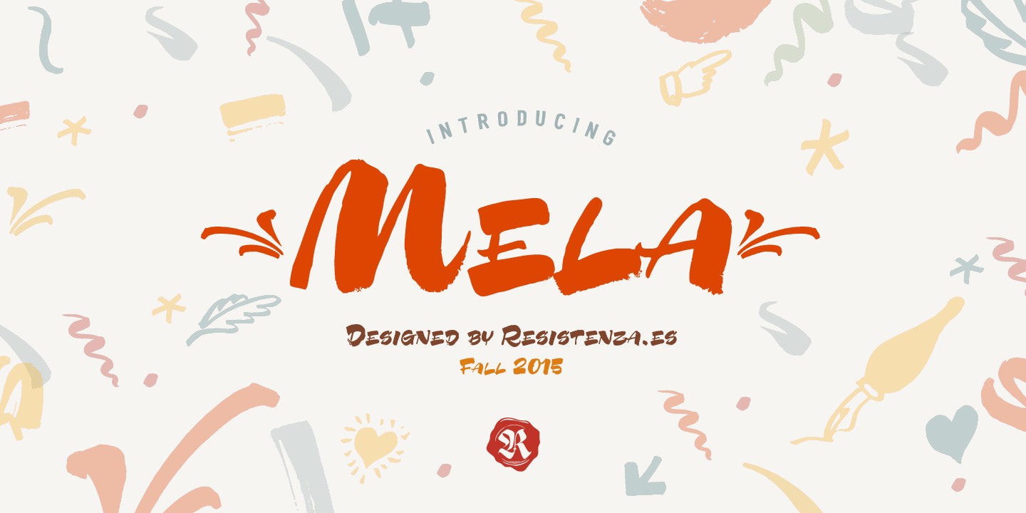 Пример шрифта Mela