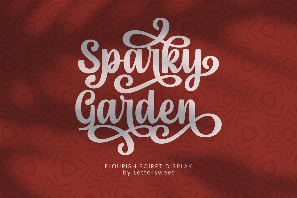 Пример шрифта Sparky Garden