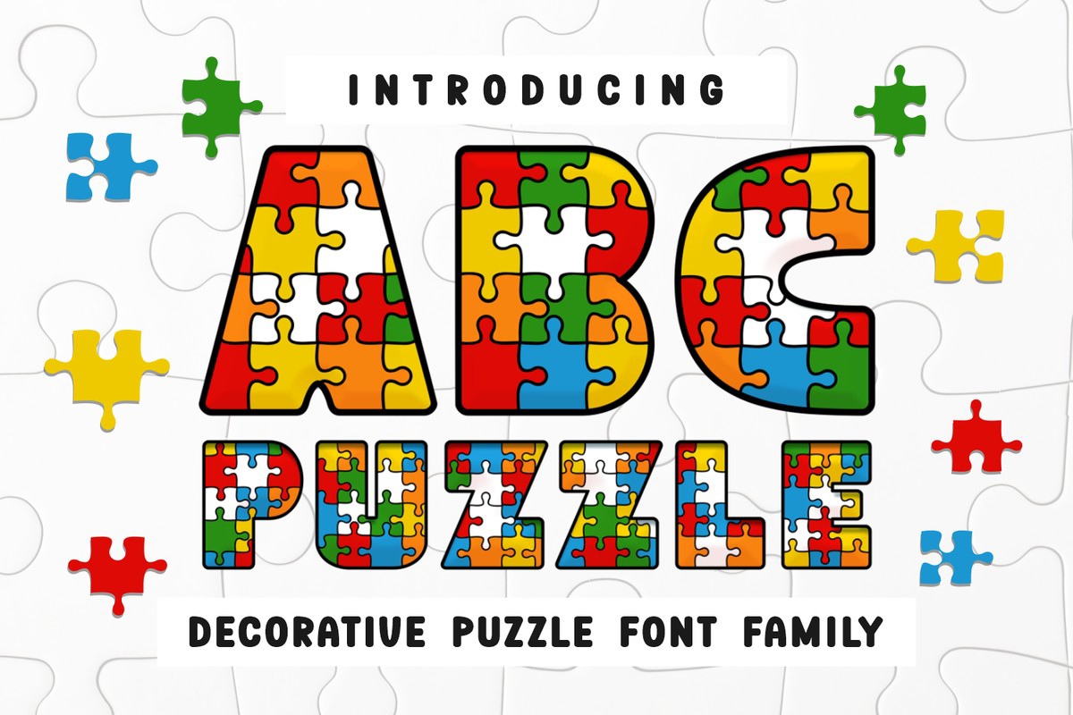 Пример шрифта ABC Puzzle