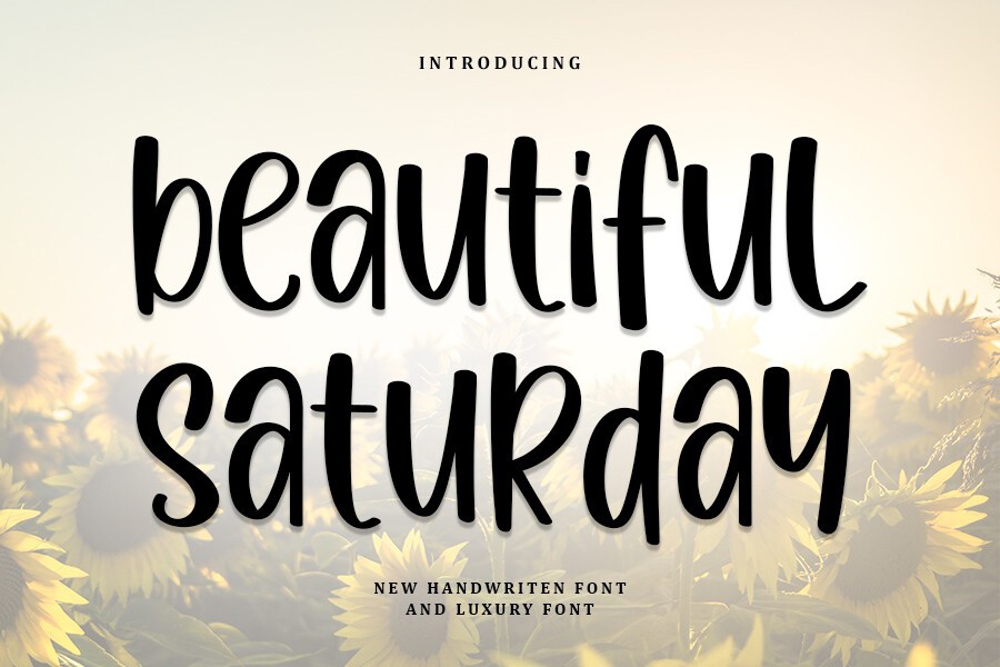 Пример шрифта Beautiful Saturday