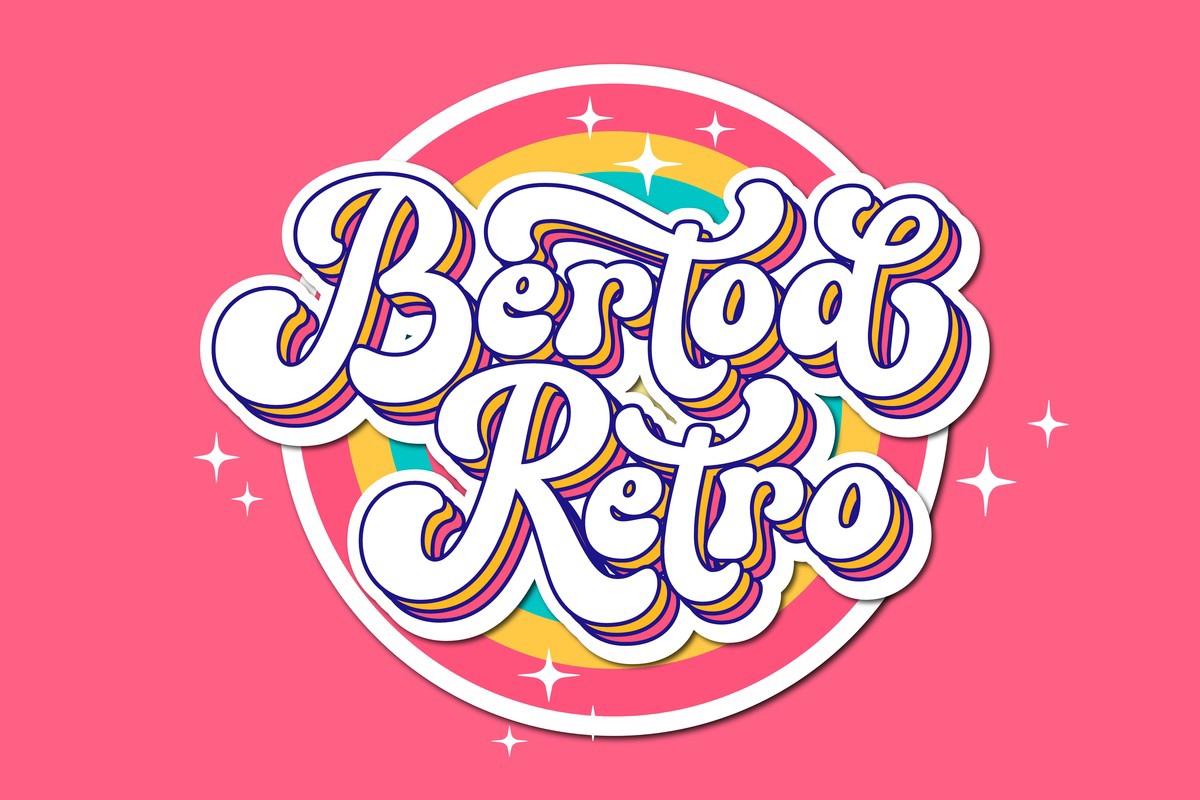 Пример шрифта Bertod Retro