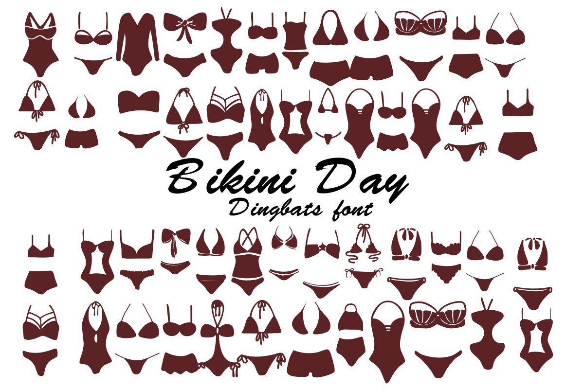 Пример шрифта Bikini Day
