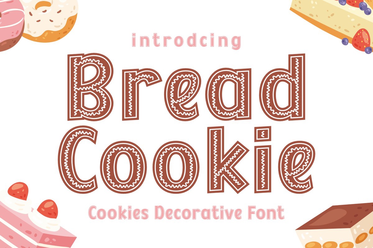 Пример шрифта Bread Cookie