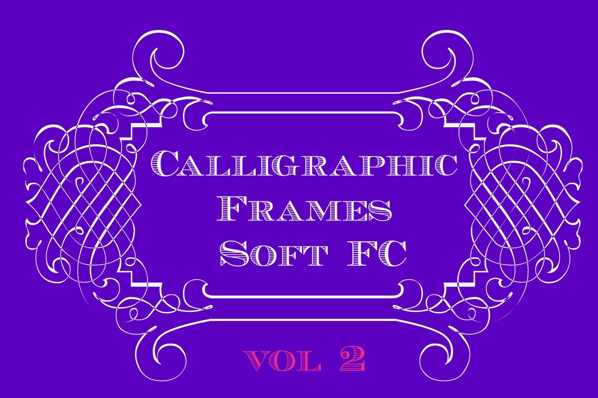 Пример шрифта Calligrapic Frames Soft FC Pack