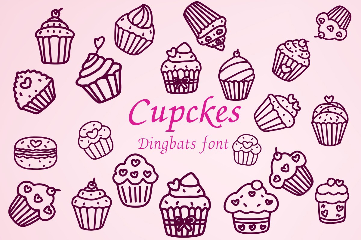 Пример шрифта Cupckes Regular